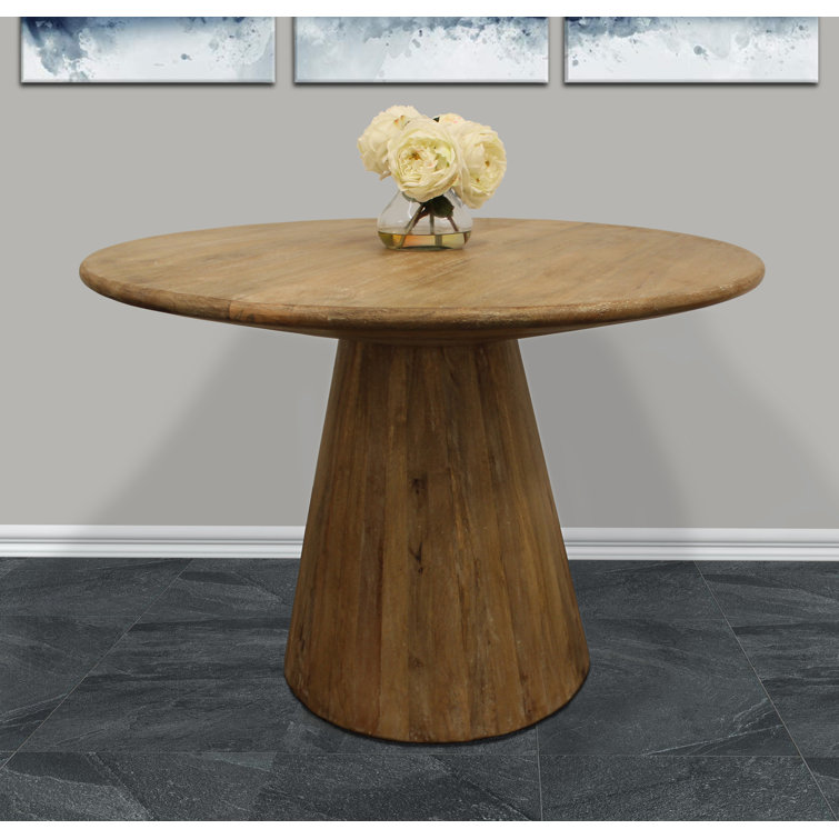 Foundry Select Chenut 42'' Mango Solid Wood Pedestal Dining Table Wayfair